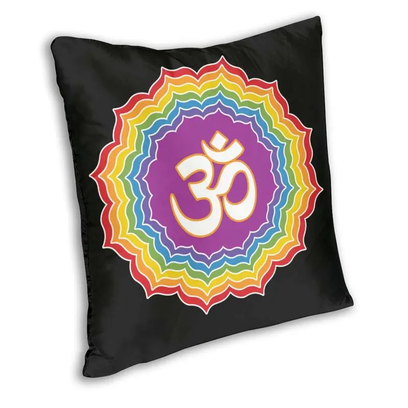 Seven Chakras Colors Sofa Cushion Cover Buddha Mandala Flower Square Throw Pillow Case For Car Pillowcase Home Decoration