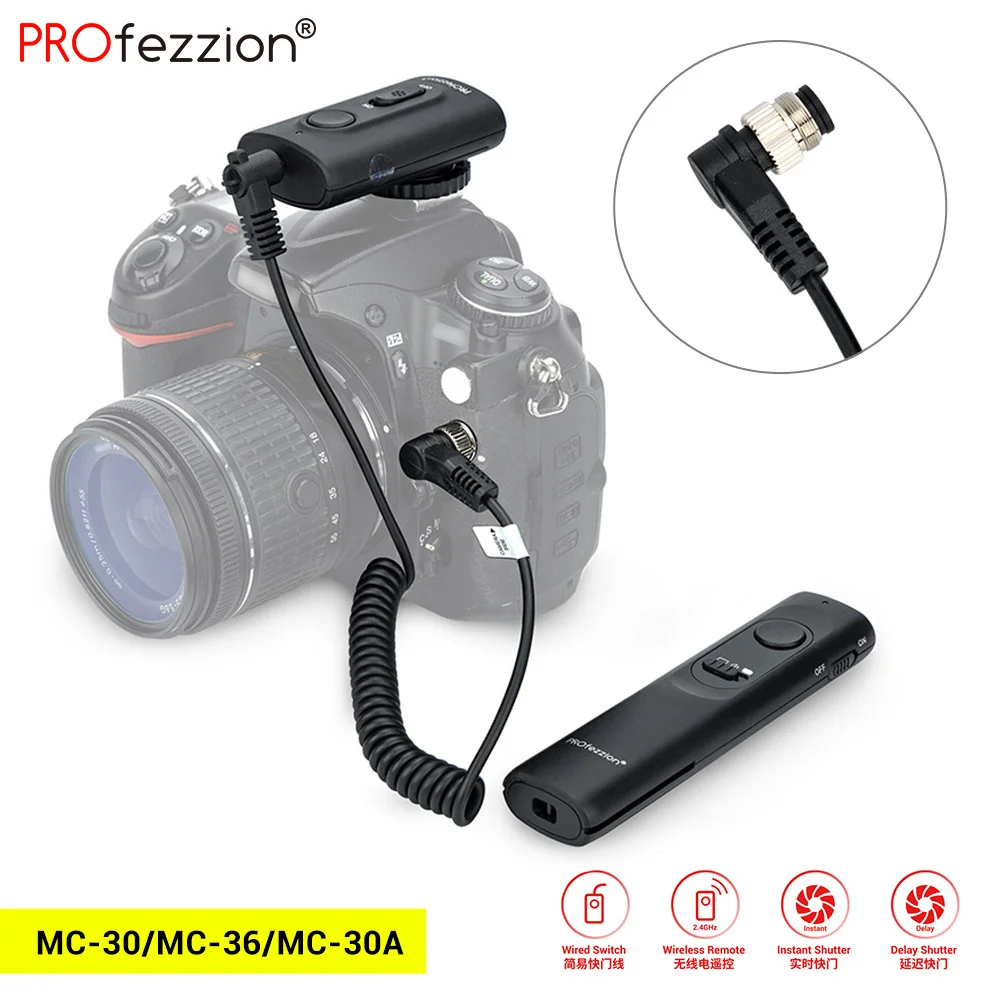 Cámara Control remoto inalámbrico disparador 50m 2,4 GHz DSLR controlador para Nikon Z9 D850 D810 D800 D700 D500 D300 D300s D200