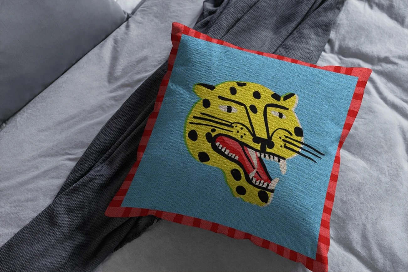 Cute Cartoon Tiger Cushion Cover Autumn Jungle Home Decoration Pillowcase Animal Sofa bedroom Cushion Cover Linen Pillowcase