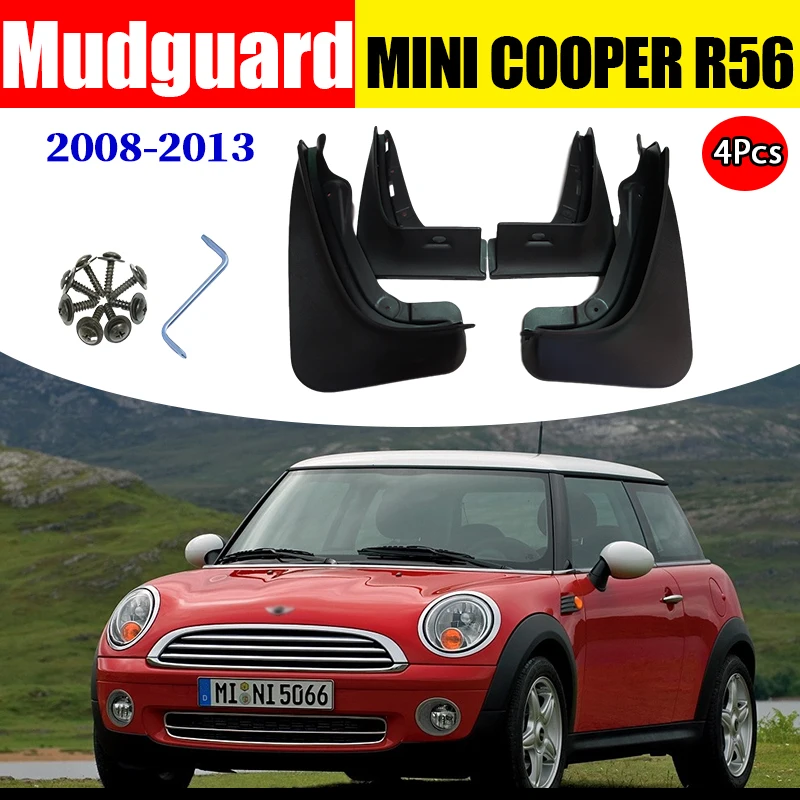 Mudflpas FOR MINI COOPERS R56 2008-2013 Mudguards Fender Mud Flap Guards Fenders Splash Car Accessories Auto Styline Front Rear