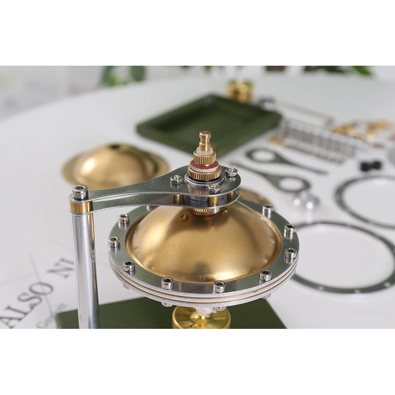 Power New Assembly DIY All-metal Steam Engine Flying Saucer Model