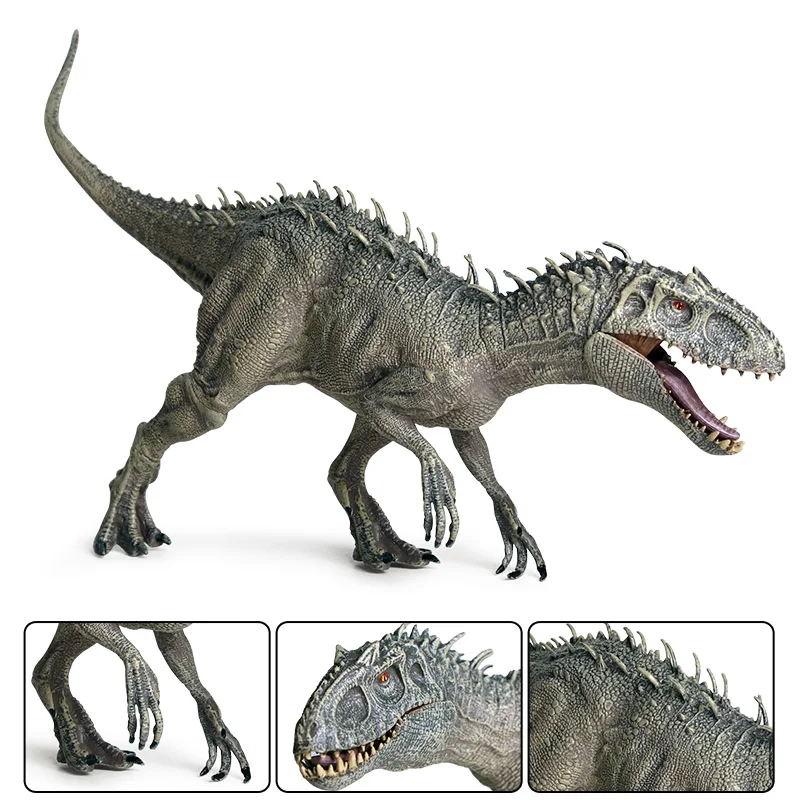 Oenux Original Savage Jurassic Indominus Rex Mosasaurus Action Figures Tyrannosaurus Dinossauro World Animals Model Kid Toy