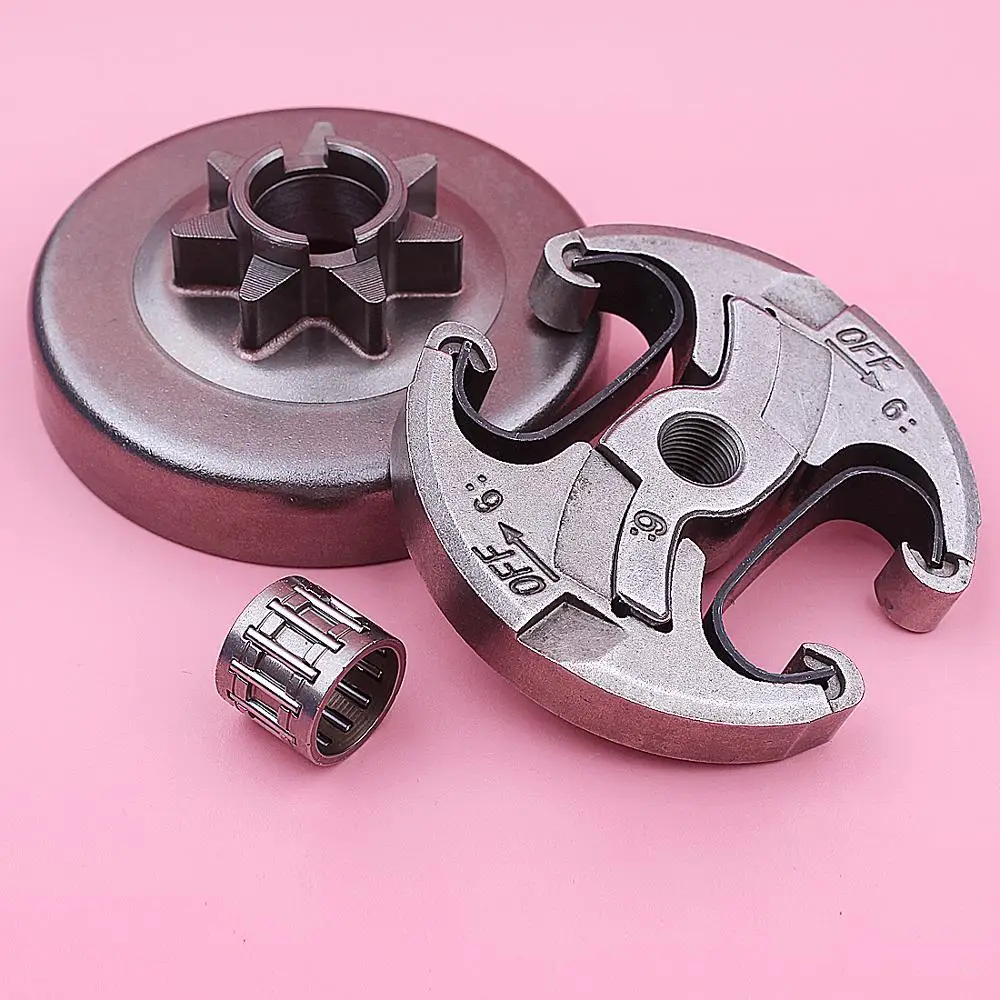3/8 7T Clutch Drum Bearing Assembly Kit For Husqvarna 455 460 Rancher Chainsaw Part 537291702, 537110503