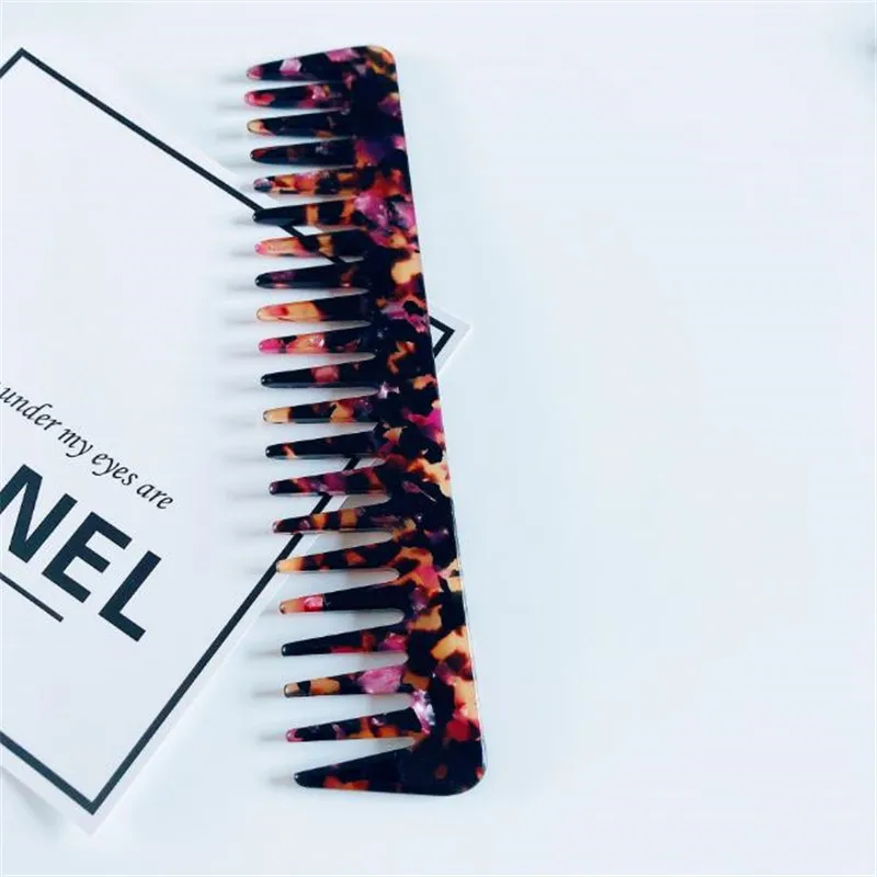 Fashion Acetate  Anti-static Massage Comfortable Hair Combs Colorful Hairdressing Comb Hair Brush For Women Girls Hair Styling