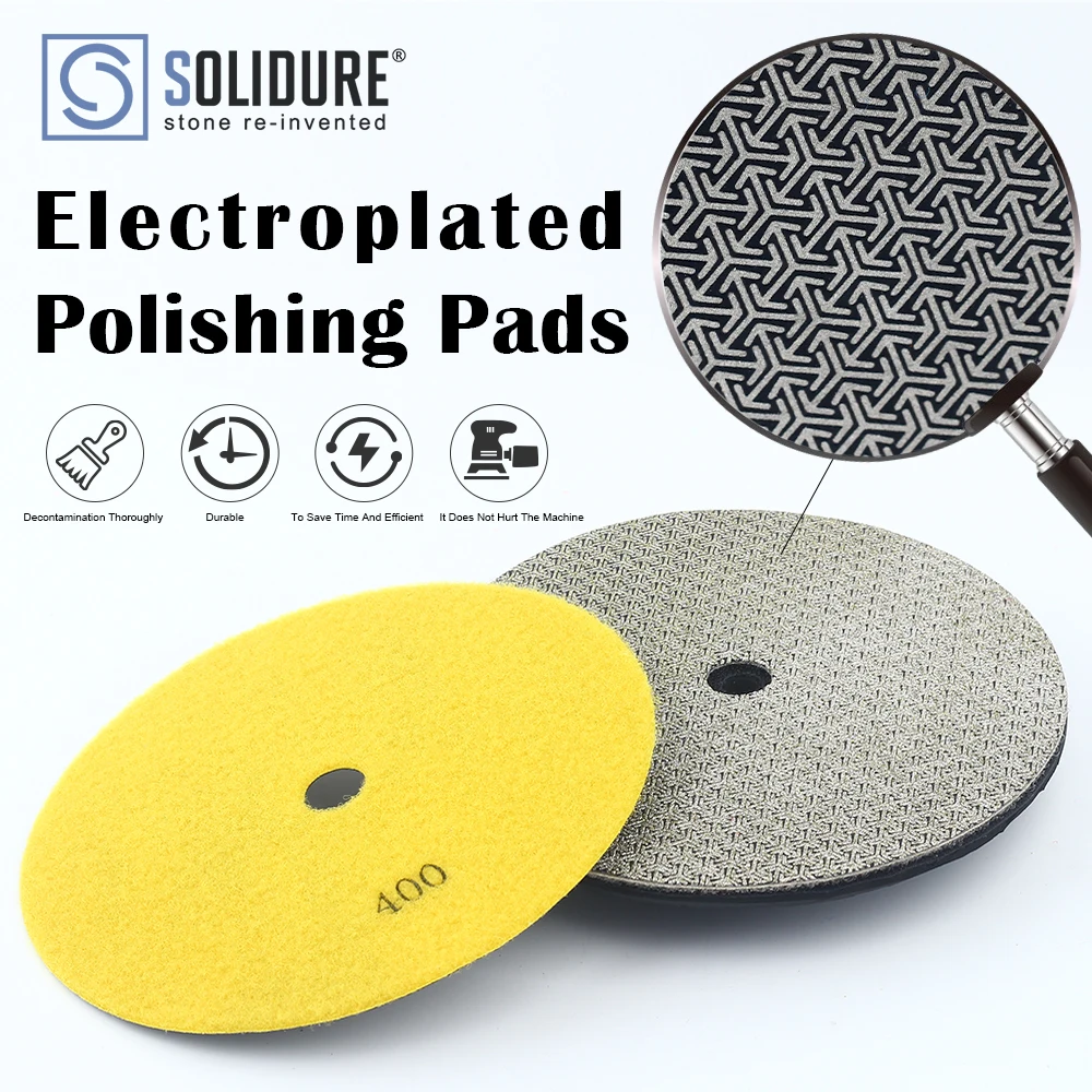 180Mm Kim Cương Mạ Điện Miếng Đánh Bóng 7 "Ướt Khô Kim Cương Nhám Giấy Nhám Để Kính Bê Tông Đá Cẩm Thạch Đá Hoa Cương Đánh Bóng Chà Nhám