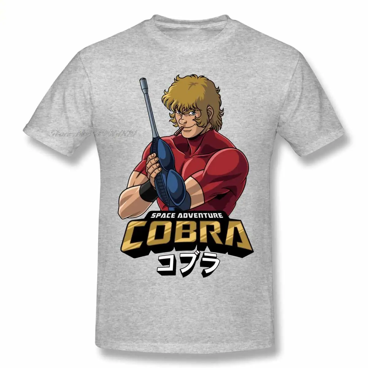 Cobra Space Adventure Retro Vintage Manga T Shirt Oversized Cotton Crewneck Custom Short Sleeve T-shirt