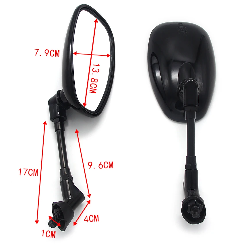 2pcs 10mm Motorcycle Rearview Mirror For Yamaha XJR1300 XJR 1300 FZ6 BT1100 MT-03 VMAX12 VMX12 VMX17 V-MAX XJR400 XJR1200 1200