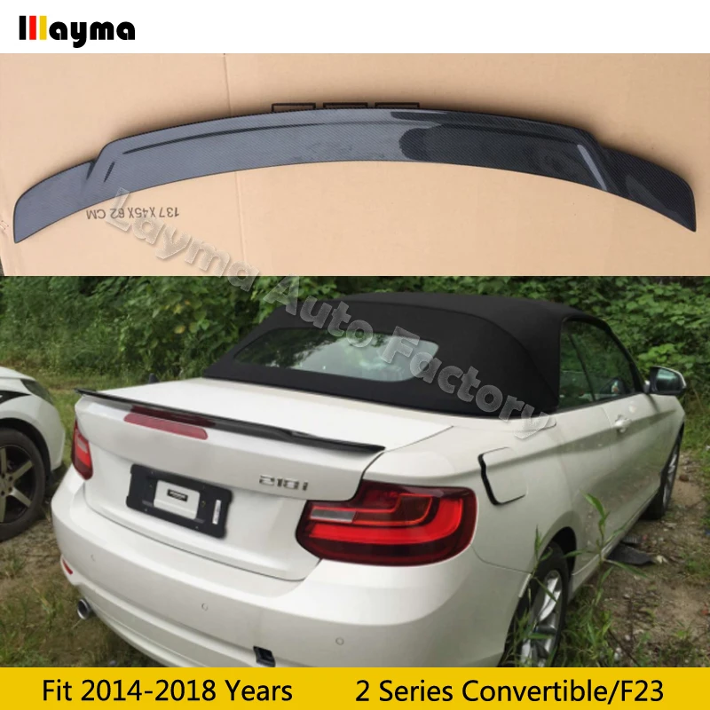 C74 style Carbon Fiber rear trunk spoiler For BMW 2 Series Convertible F23 220i 235i 2014 - 2020 year Car spoiler Wing