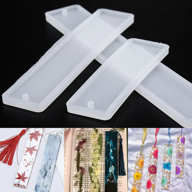 NOT AS LONG diy Crystal Epoxy Blank Bookmark Resin Mould Epoxy Ruler Mould Mirror Jewelry UV Glue 3 Sizes Creative Handmade Gift