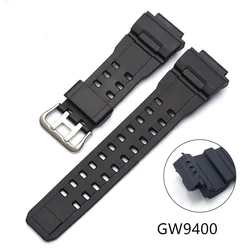 Replace Bands for Casio G-Shock GW-9400 gshock gw9400 Sport Waterproof Watchband Bracelet Accessories Black Resin Watch Strap