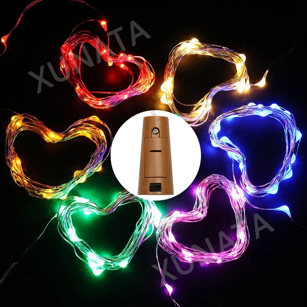 Fairy LED String 2m 20 Leds Battery Power Led Light String Flexible Waterproof Silver line Firefly for Christmas Holiday