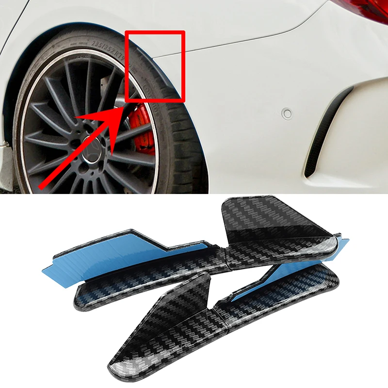 For Mercedes C117 CLA45 AMG CLA180 CLA200 CLA250 2013-2019 Carbon Fiber Car Rear Bumper Fender Flare Extension Wheel Eyebrow