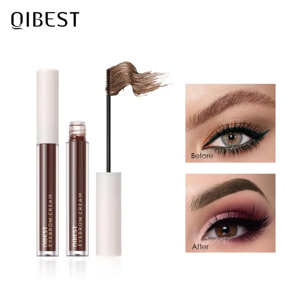 QIBEST 5 Colors Waterproof Eyebrow Cream Long Lasting  Eye Brow Gel Natural Professional Eyebrow Gel Eye Smooth Makeup Cosmetics