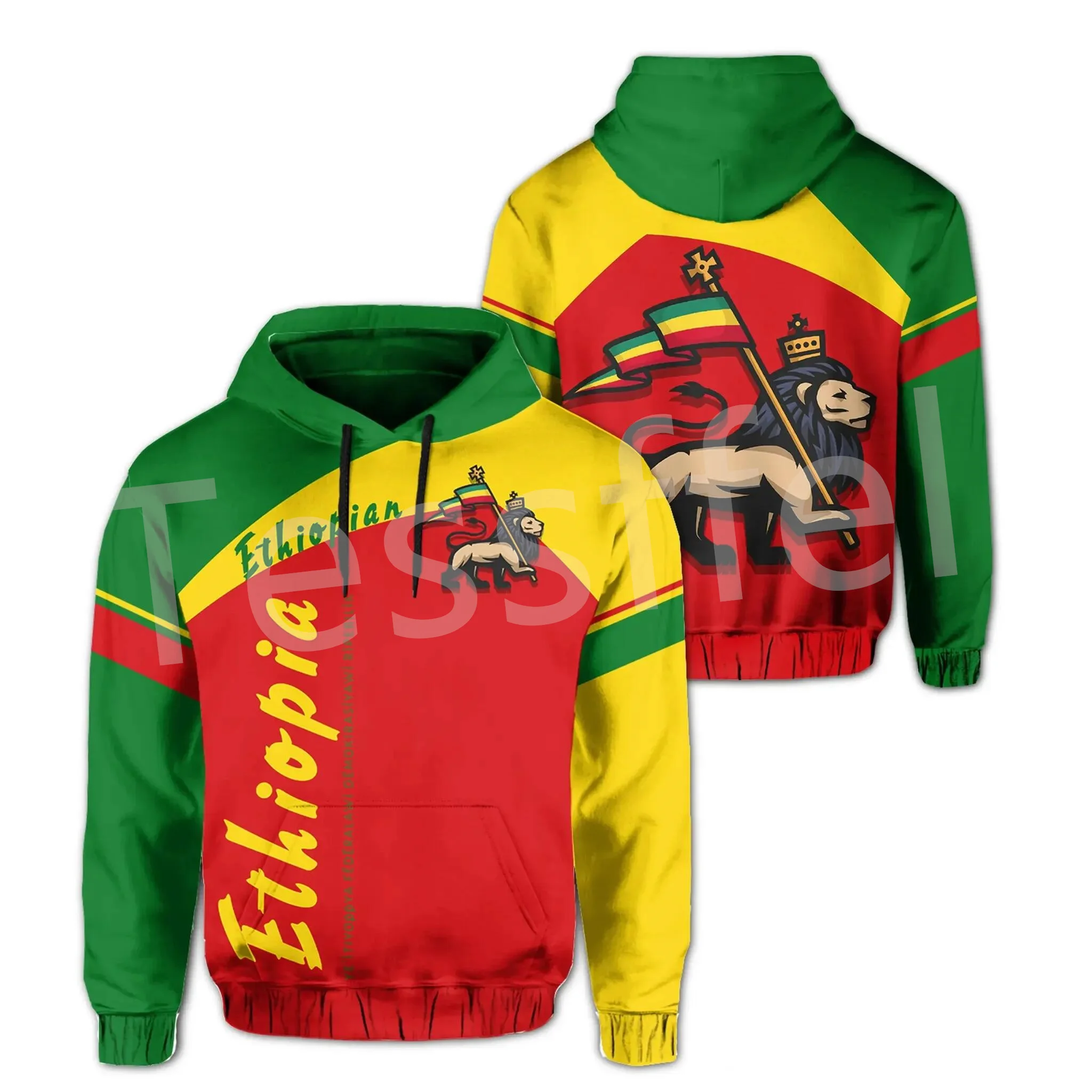 

Tessffel Newest Ethiopia County Flag Africa Native Tribe Lion Pullover Tracksuit 3DPrint Mens/Womens Harajuku Casual Hoodies A21