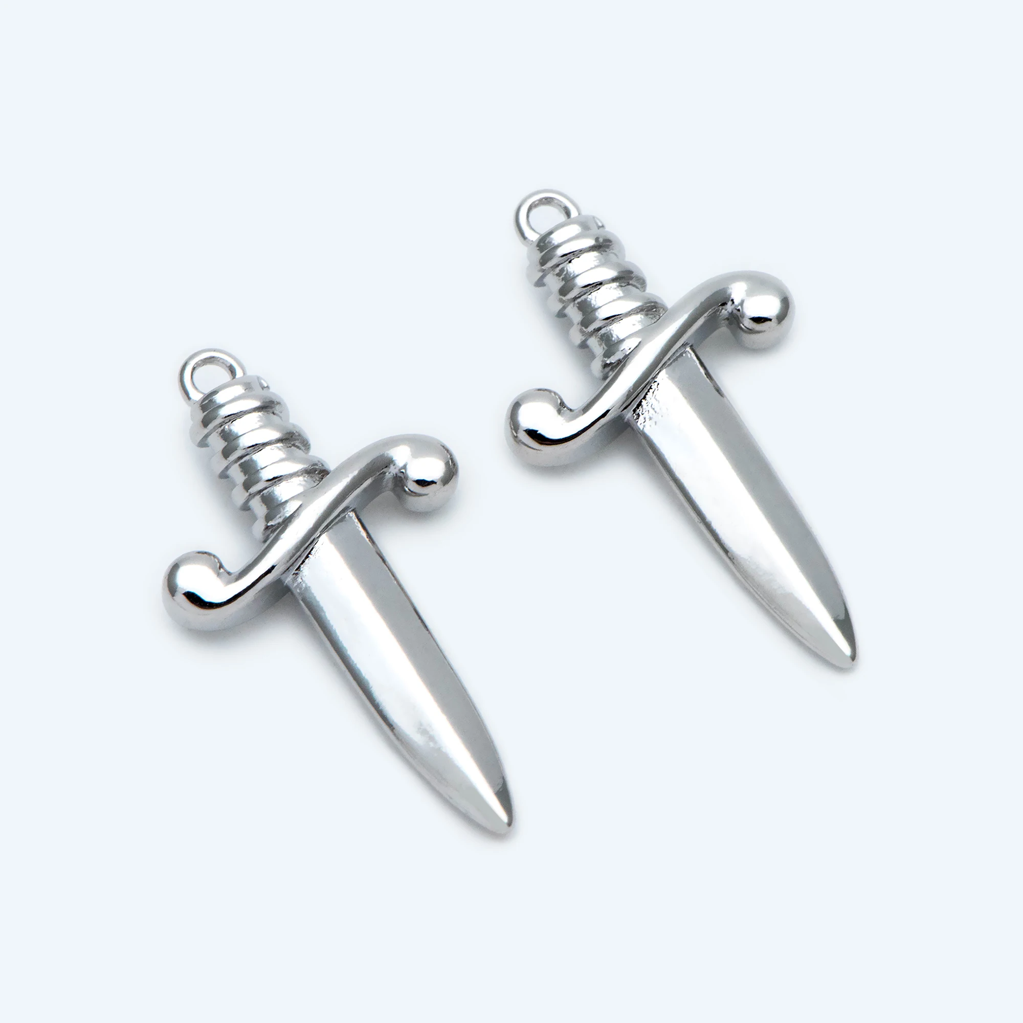 

10pcs Silver Tone Dirk Weapon Sword Dagger Charm For Jewelry Making DIY Accessories Finding (GB-2185-2)