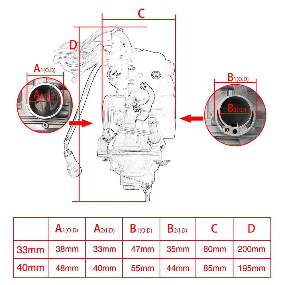 Alconstar-FCR 28/33/35/37/39/41mm Motorcycle Carburetor KEIHI FCR Carb For Honda CRF250R CRF450 Suzuki DRZ 400S RMZ250 Scooter