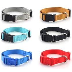 Collar de nailon ajustable para perro, hebilla de Clip resistente, Collar para mascotas para perros pequeños y medianos, Chihuahua, rojo, negro, azul y morado