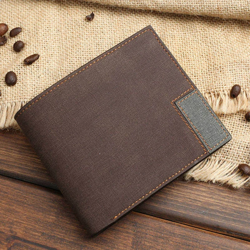 Name Engraving Wallet Short PU Leather Men Wallets Fashion Coin Pocket Card Holder Men Purse Simple Quality Wallets For Men