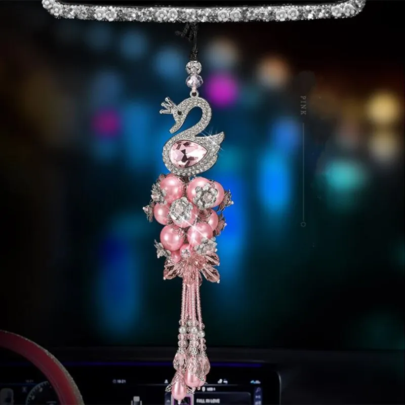 Rearview mirror car interior  pendant crystal decoration car pendant car charm jewelry beautiful creative lady