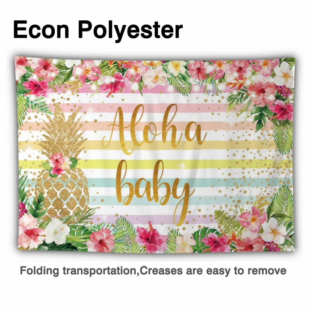 Allenjoy Aloha Latar Belakang Oh Bayi Mandi Ulang Tahun Baru Lahir Musim Panas Bunga Tropis Nanas Foto Latar Belakang Pesta Panggilan