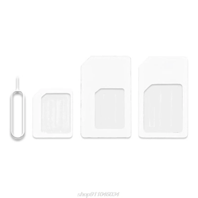 4 In 1 Converteren Nano Sim-kaart Naar Micro Standaard Adapter Voor Iphone Voor Samsung 4G Lte Usb Draadloze router J02 21 Dropship