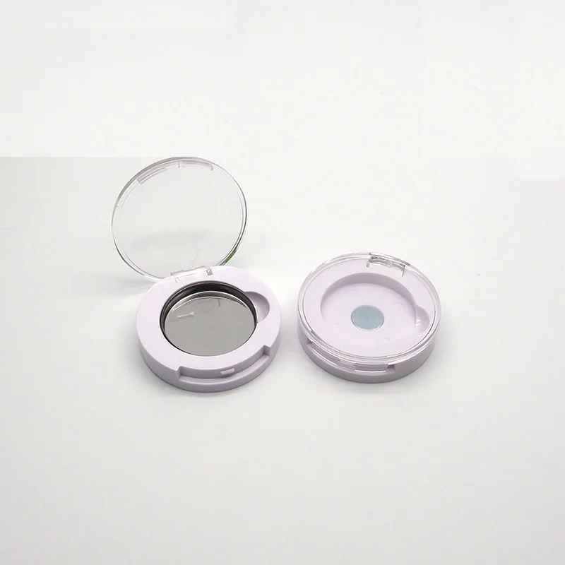 50pcs Eye Shadow Case Empty Black White Clear Round Magnetic Cosmetic Refillable Packaging 26mm Makeup Blush Powder Palette Box