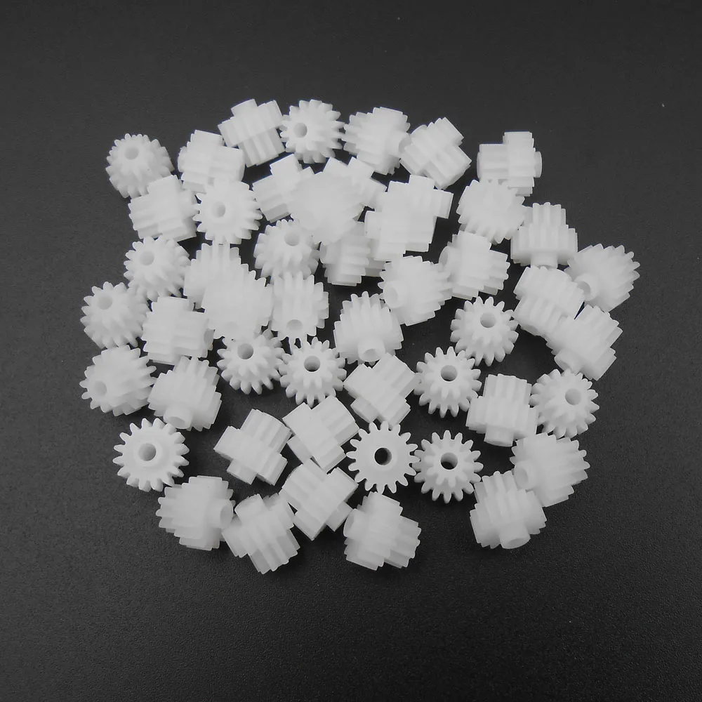 

50PCS 0.5 Modulus 0.5M Double Gear Reduction Bilayer Gears 16 Teeth + 10 Teeth Aperture 2.05mm 2B Loose Fitting 16T 10T *FD928