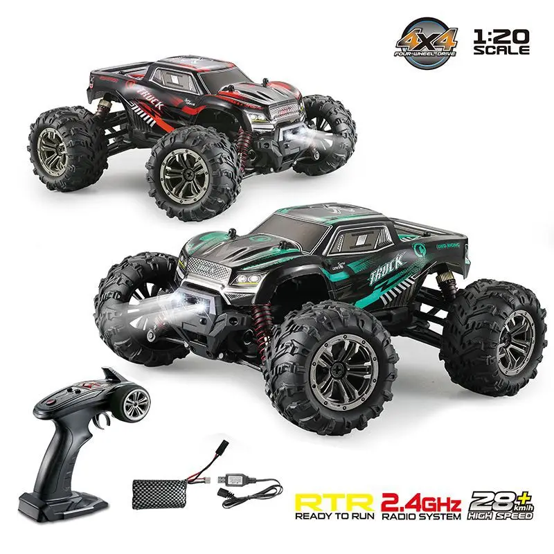 High Speed Truck RC Car 4WD RC Drift Racing Buggy Climbing Cars High Speed Motor with LED light Remote Control Car Toys