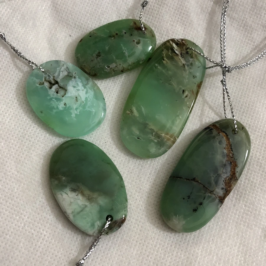 Sale 4pcs/lot Natural Chrysoprase Jade Gem Stone Jewelry pendant for necklace,approx 30-45mm