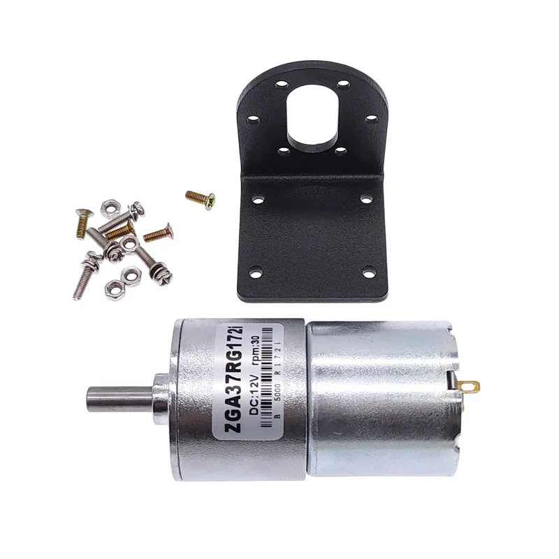 Mounting bracket+gear motor GA37RG high torque electric 12V 24V DC motor with motor holder