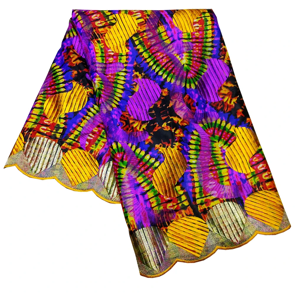 2019 Newest African Bazin Riche Getzner Fabric With Embroidery Kwanzaa Fabric For Party Dress