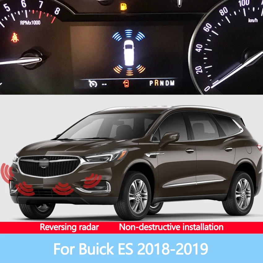 The Front And Rear Radar Blind Spot Warning Sound Indicator Of Car Reversing Image Is Suitable For Buick ES 2018-2019