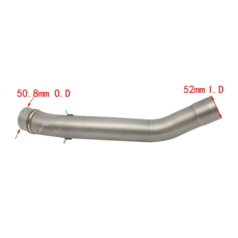 SCL MOTOS Motorcycle Stainless Steel Exhaust Pipe Middle Link Pipe For Kawasaki Z750 Z750R 2007-2012 Motorbike Accessories