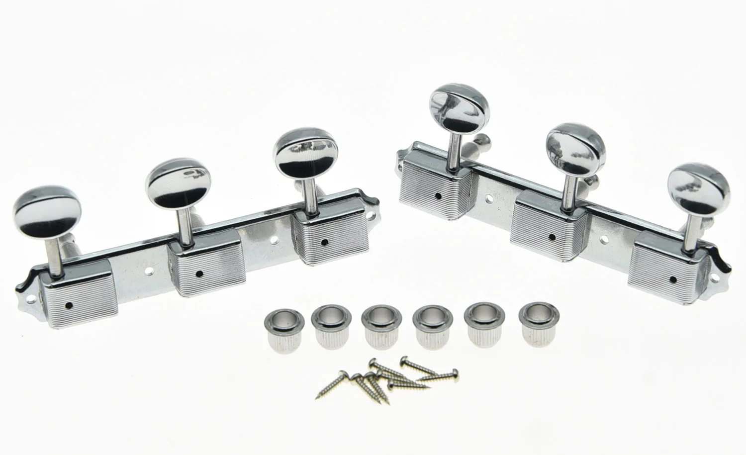 KAISH Chrome/Nickel Vintage 3 on a Plate 3x3 Guitar Tuning Keys Tuners for LP SG JR
