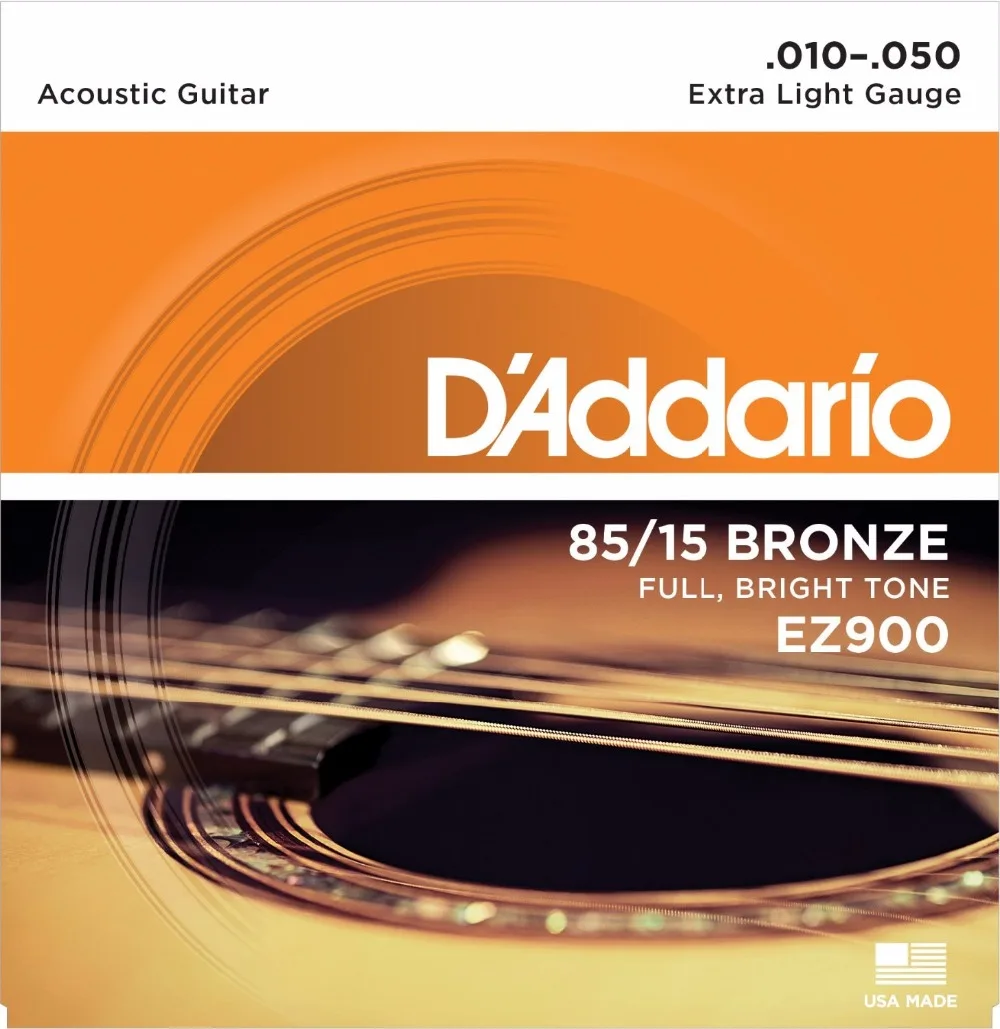 D'Addario EZ900 Great American Bronze Extra Light Acoustic Guitar Strings 010-050