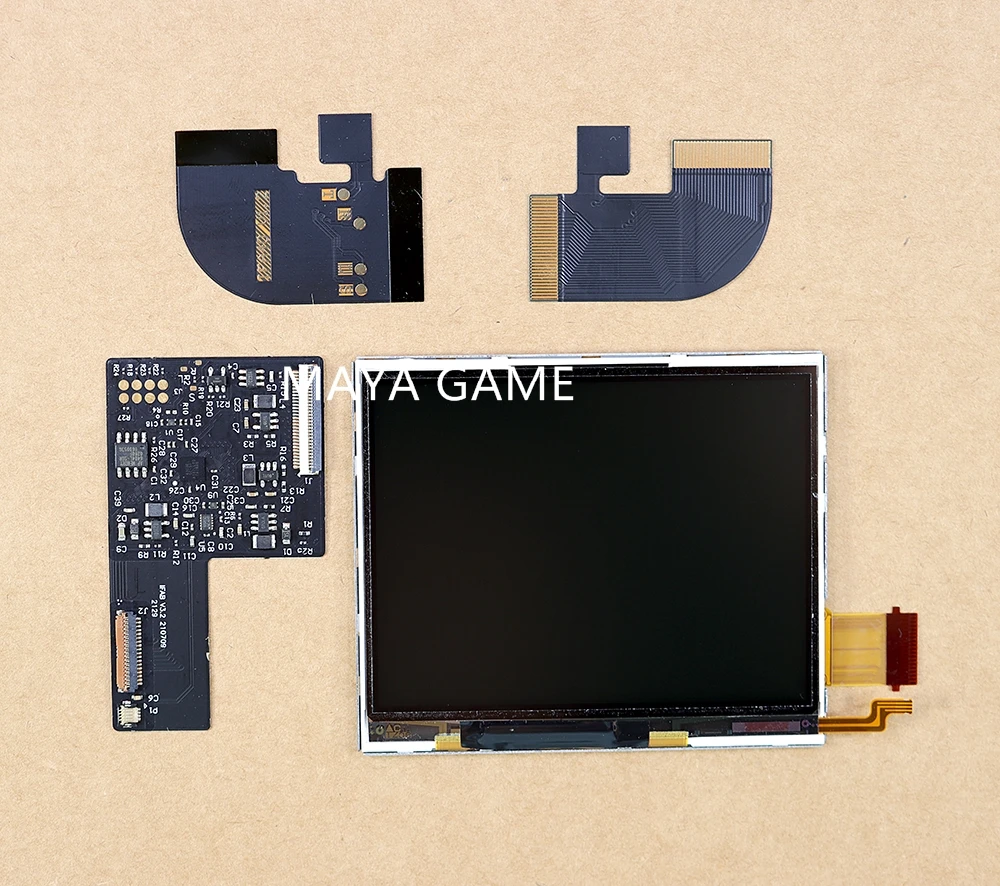 مجموعة واحدة لـ GBA RETRO PIXEL نقطة إلى نقطة لـ Gameboy Advance New IPS V3 شاشة LCD عالية السطوع شاشة الإضاءة الخلفية