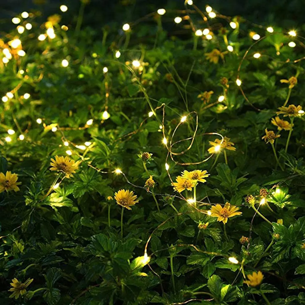 20 luces LED con batería y botón, alambre de cobre impermeable para boda, fiesta de Navidad, dormitorio, jardín, cuento de hadas, decoración de sueño, 2M