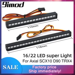 Metal 16/22LED RC Roof Lamp Light Bar Colorful for 1/10 RC Crawler Car Axial SCX10 90046 D90 Traxxas TRX-4
