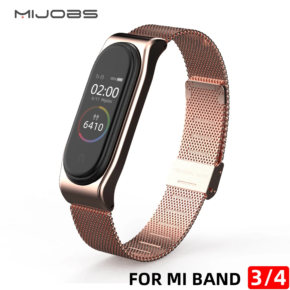 Tali untuk Mi Band 4 Gelang Pintar untuk Xiaomi Mi Band 3 Gelang Logam NFC Versi Global Aksesori Miband 4 Gelang Jam