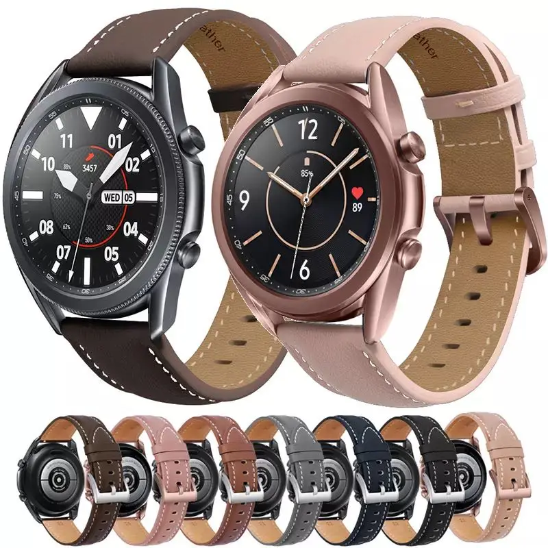 Leather   for Samsung watch 6 5 4 3/Huawei watch 4/3 GT4-3-2/Amazfit GTR braided wire for Samsung watch 3 46mm replacement strap