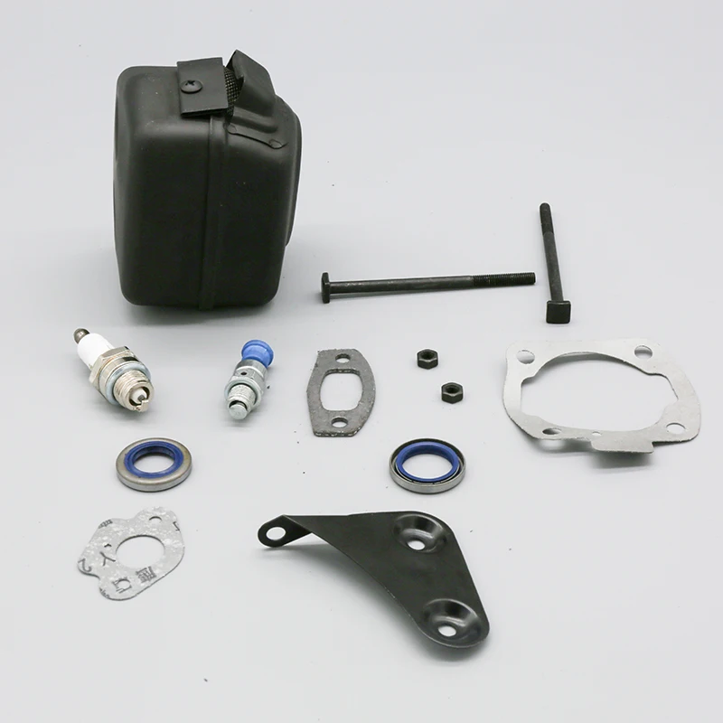 Muffler Bracket Support Gasket Spark Plug Decompression Valve Oil Seal Kit Fit For HUSQVARNA 55 50 51 Gasoline Chainsaw Parts