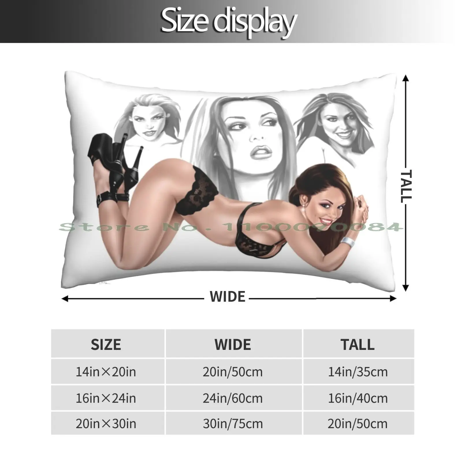 Sexy Graphic Beautiful Slender Female Body In Underwear Pillow Case 20x30 50*75 Sofa Bedroom Usa American Great Seal Of The