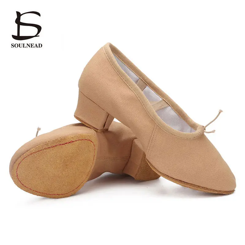 Women Jazz Shoes Ballroom Ballet Latin Dance Shoes Breathable Canvas Soft Size 34-42 Practice Teacher Modern Dancing Sneakers