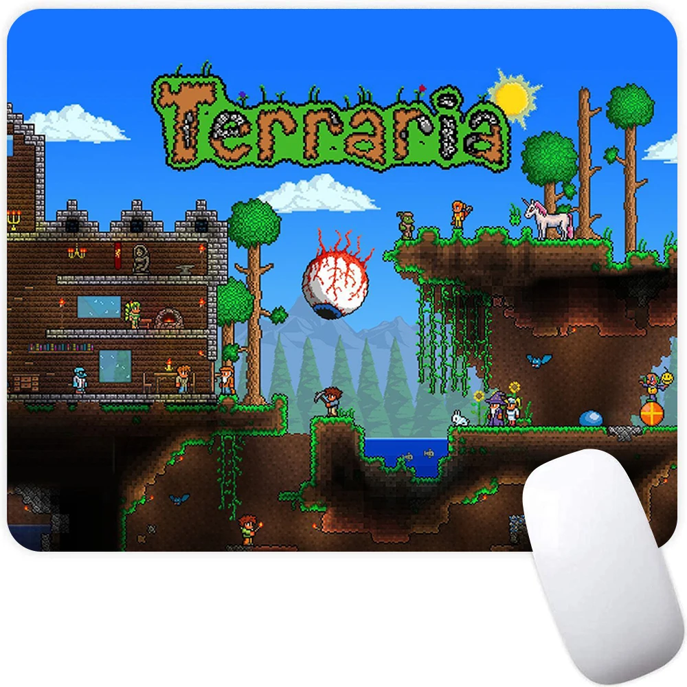 Terraria الألعاب الصغيرة ماوس الوسادة الكمبيوتر مكتب ماوس ألعاب الكمبيوتر ماوس حصيرة الكمبيوتر المحمول Mausepad ماوس السجاد حصيرة لوحة المفاتيح بساط للمكتب