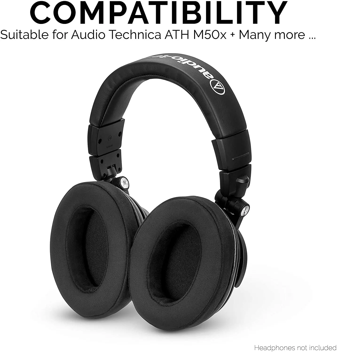 BRAINWAVZ-Micro coussinets d'oreille ovales en daim, casque, AKG, ATH, M50X, M50XBT, M40X, HyperX,SHURE,Turtle Beach, ATH, Philips, JBL, Fostex