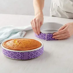 2PC New Cake Pan Strips Bake Even Strip Belt Moist Level Cake Decorating Tools Baking Sheet To Protect Banding Cloth Pasty Tool