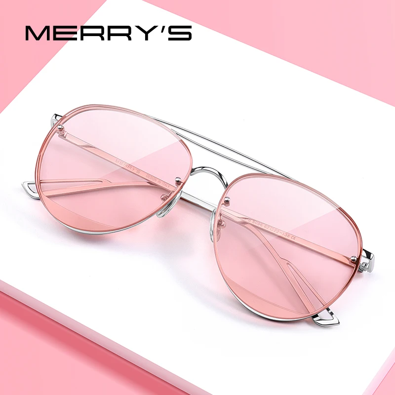 

MERRYS DESIGN Women Fashion Oval Sunglasses Rimless Frames Ladies Luxury Brand Trending Sun glasses UV400 Protection S8096N