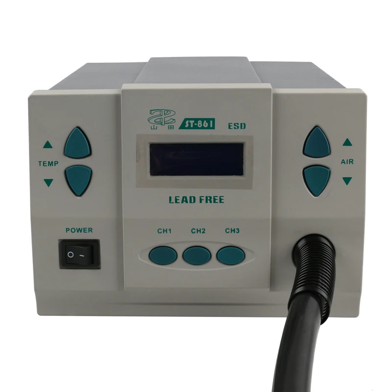 ST-861 Lead-free Adjustable Hot Air Gun Rework Station Soldering 1000W 220V For Phone CPU Chip Repair Same QUICK 861DW