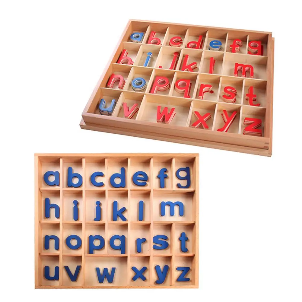 Kids Montessori Language Toys Wooden Movable Alphabet Preschool Early Learning Educational Toys