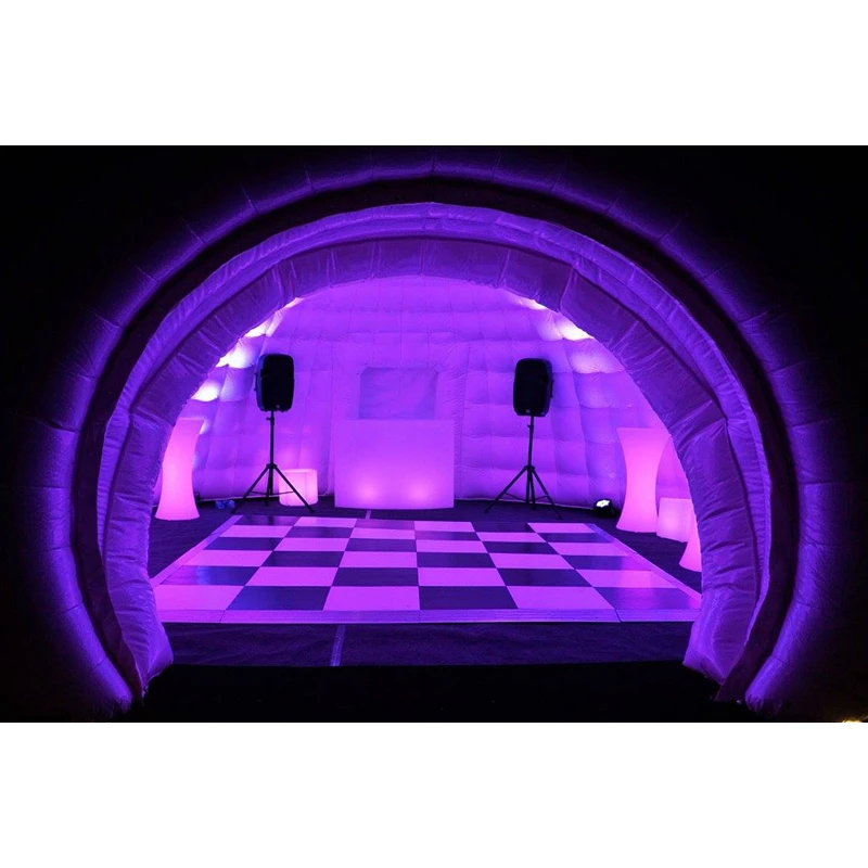 

Beautiful Giant Inflatable Dome Tent Rental, Inflatble Igloo Party Tent With LED lights